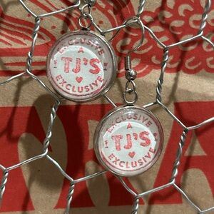 Trader Joe’s earrings 16mm tjs exclusive red